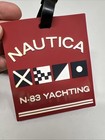 Nautica Large Id Luggage Tags Straps Travel Suitcase Red   Blue Rubber 4x4 Inch