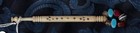 Vintage Bone Lace Bobbin Inscribed  ann   Circa 1860  English W glass Spangles