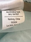 Pottery Barn Teen Marshmallow Jersey Quilt Queen Icy Aqua   retails  229