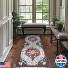 2x6 Hallway Runner Rug Non Slip Machine Washable Throw Rug Bedside Mat Carpet