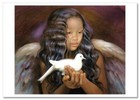 Children Angels Wings Pretty Little Girl Face Kids Dove Art New Modern Postcard