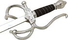 Medieval Warrior Black Handle Rapier Sword With Matching Scabbard