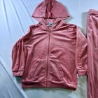 Sanrio Hello Kitty Pink Velour Tracksuit Hoodie   Joggers Set Kids Size 7-8yrs