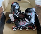 Rollerblade Microblade Kids Adjustable Inline Skates Us Size 5-8 Red Black New