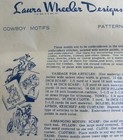 Vtg 40s Laura Wheeler 953 Cowboy Motifs Western Embroidery Transfer Pattern Unct