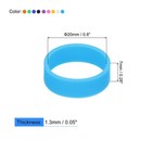 50pcs Silicone Rubber Bands 20x7mm Silicone Elastic Bands Cable Ties 10 Colors