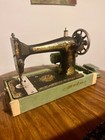 Antique- Singer 1910 Portable Sewing Machine W Case- Egyptian Sphinx- Works