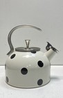 Kate Spade White Black Polka Dot Stainless Steel Enamel Whistling Kettle