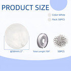 50 Pcs Capiz Shells  2 Inch Round Natural Shells With 2 Holes  White
