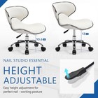 Lot Of 2 Lessmore White Pedicure Chair For Nail Tech Pedicure-swivel  ajustable