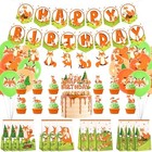 Fox Birthday Party Supplies  Including Happy Birthday Party Banner  Cake
