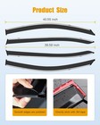 2013-2017 Honda Accord Sedan Polycarbonate Chrome Window Visors 4pc Set