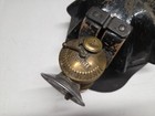 Antique Coal Miner Helmet Hard Hat Turtle Shell W  Autolite Carbide Lantern Lamp