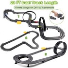 Slot Car Race Track Sets 23ft Battery Powered Or Electric Track With 4 Slot C   