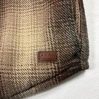 Mens Shirt Jacket Medium Brown Plaid Lined Heavyweight Vintage Y2k Outdoor
