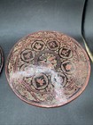 Antique Chinese Pair Champleve Enamel 9   chargers Plaques Qing 19thc
