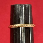 Vintage Bab 10k Yellow Gold Textured Design Baby Band Ring Size 1 25 