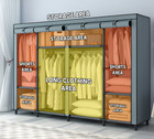 Portable Wardrobe Closet Clothes Storage Organizer Fabric Cabinet Hanging Rack