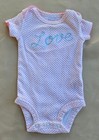 Lot Of 9 Pieces Of Newborn Girl Clothes  4 Bodysuits  3 Pairs Pants   Mittens