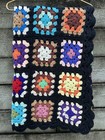 Vtg Rosanne Style Afghan Crochet Granny Square Blanket Handmade Throw Bed Quilt