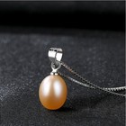 925 Sterling Silver Cultured Freshwater Pearl Pendant Necklace 16-18  Chain Pe5