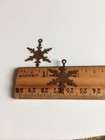 Set 12 Primitive Rusty Look Tin Snowflake Cutouts Cutout Holiday Ornaments 1 