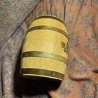 Vintage Seagram s Benchmark Premium Bourbon Wood Barrel Bank