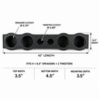 Universal Speaker Panel 4x6 5 Tweters Speaker Pod Enclousure Box