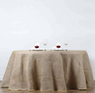 60  Round Natural Burlap Tablecloth Table Cover Wedding Party Catering