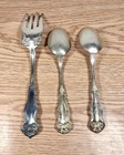 1906 Wm Rogers   Son Flower Silverplate 8 5  Cold Meat Serving Fork Spoons Lot