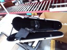 White 16 Inch Viola Case Viola Box Durable Light Carbon Fiber With Straps