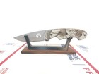 Rustic Knife Display Stand  For  6-10  Long Knives Knife Rack Wood Base