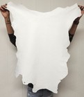 White Lambskin Leather Hide For Native Craft Clothing Bags Costumes Book Binding