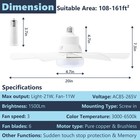 Socket Fan Light With Remote Control 20  Screw In Ceiling Fans With Lights