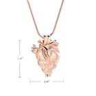 Cremation Jewelry Pendant Necklace Ashes Holder - Anatomical Heart Urn Necklace