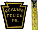 Reading Pennsylvania Pa Police Shoulder Patch Keystone Shape Law Enforcement Vtg