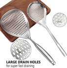 H e Skimmer Slotted Spoon  2 Pack Stainless Steel Pasta Spider Strainer Ladle