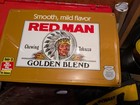 1996 Red Man Golden Blend Chewing Tobacco Metal Store Sign Indian Chief