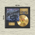 Gold Plated Lp Vinyl - Bon Jovi - Memorabilia Music Gift   Pgr