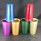 6 Rainbow  Anodized Aluminum Tumblers  Vintage  Retro