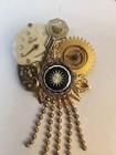 Steampunk Victorian Multi Watches Brooch Pin Jewelry Artist Signed Jj 1992 