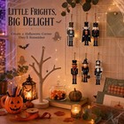 24 Pieces Halloween Wooden Nutcracker Ornaments Set Halloween Mini Nutcracker So