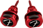 Genuine Fender Infinity F Logo Strat tele Guitar Strap Locks Straplocks - Red