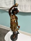 Antique Art Nouveau 14    Bronze Statue Of A Dancing Woman