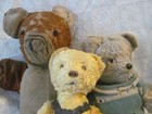 Loved lot Of 3 Older Vintage Stuffed Teddy Bears 11  To 16  Long yellow tan