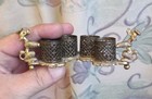 Vintage Gold Tone Metal 4 Tube Lipstick Holder With Poodle s Vanity Collectible 