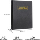 Refillable Address Book A5 6 Ring Binder 600 Contacts Alphabet Tabs Large Print