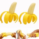 2pcs Jumbo Realistic Banana Squishy Toy  Soft Scented Stress Relief  Slow Rising
