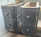Set Of Four Vintage Singer Treadle Sewing Machine Wood Drawers With Frames