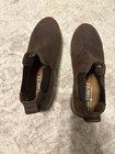 Carhartt Men   s Brown Leather Romeo Slip-on Ankle Boots Round Toe Size 12
